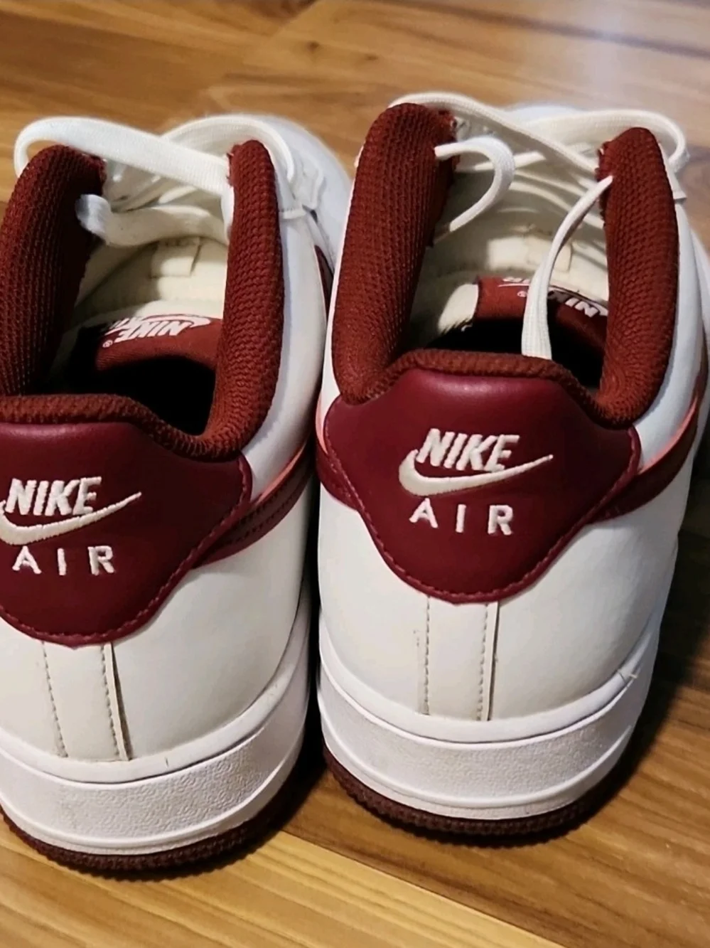Size 7 Youth Nike Air Force 1 GS 'White Team Red'  No Box Used